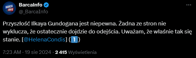 PRZYSZŁOŚĆ Gundogana NIEPEWNA! Piłkarz może..